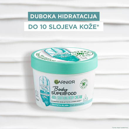 SUPERFOOD krema za telo:  aloe vera + magnezium PCA GARNIER Body