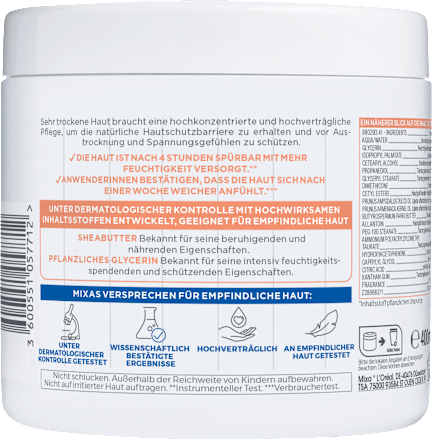 Pflegecreme Shea Ultra Soft Mixa