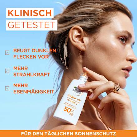 Sonnenfluid Gesicht super UV mit Niacinamid, LSF 50+ Garnier Ambre Solaire