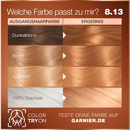 Haarfarbe 8.13 Warmes Dämmerungs-Beige GARNIER GOOD
