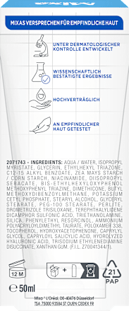 Feuchtigkeitscreme LSF 50  Mixa
