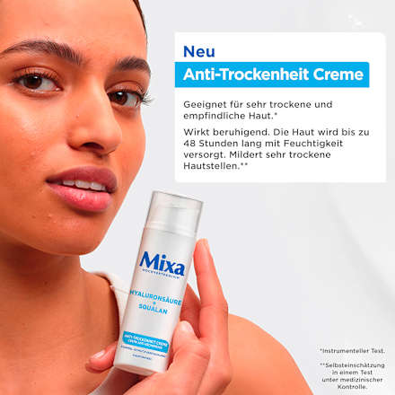 Gesichtscreme Anti-Trockenheit, Hyaluron Mixa