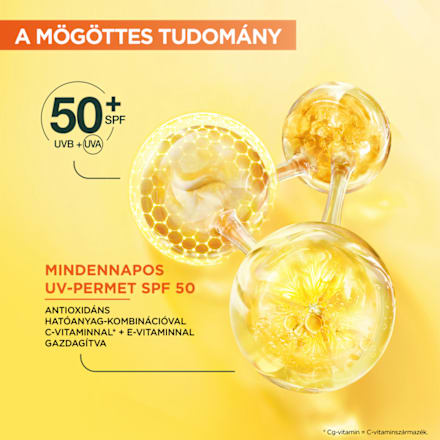 Vitamin C+ Ragyogásfokozó SPF 50+ Arcpermet GARNIER