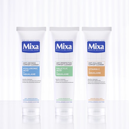 Anti-Dryness Comfort gel za pranje lica - hijaluronska kiselina i skvalan Mixa