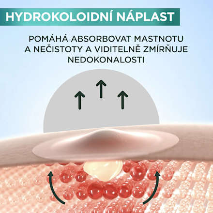 hydrokoloidní náplast na akné Invisible GARNIER PureActive