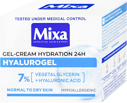 Hidratáló arckrém Hyalurogel Light hialuronsavval érzékeny és vízhiányos bőrre Mixa