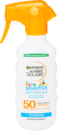 Fényvédő krém Sensitive Advanced Kids FF50+  Garnier Ambre Solaire