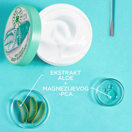 SUPERFOOD krema za telo:  aloe vera + magnezium PCA GARNIER Body