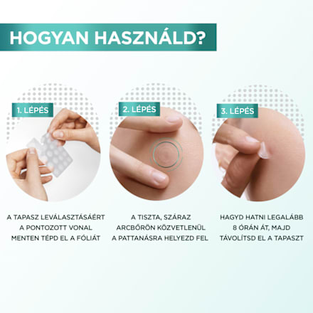 Pattanás tapasz Pimple Patch BHA-val GARNIER PureActive