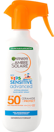 KIDS SENSITIVE advanced mleko u sprej za zaštitu od sunca dečije kože, SPF 50+ GARNIER AMBRE SOLAIRE