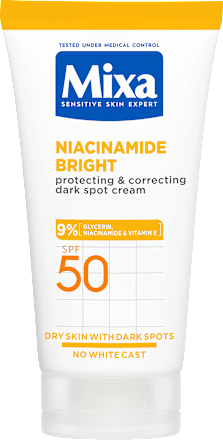 NIACINAMIDE BRIGHT višenamenska krema protiv tamnih fleka, SPF 50 Mixa