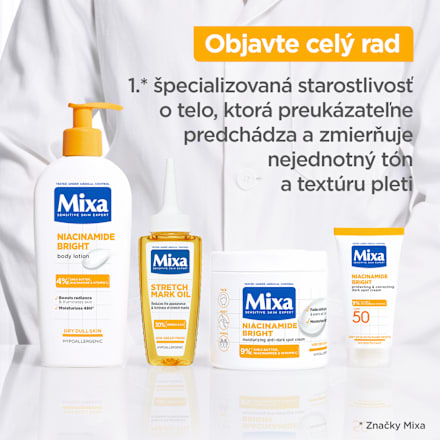 Hydratačný krém proti tmavým škvrnám Niacinamide Bright Mixa