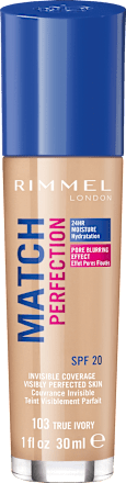 Alapozó Match Perfection - Nr. 103 True ivory RIMMEL LONDON