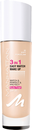Foundation 3in1 Easy Match Soft Porcelain 30, LSF 20 MANHATTAN Cosmetics