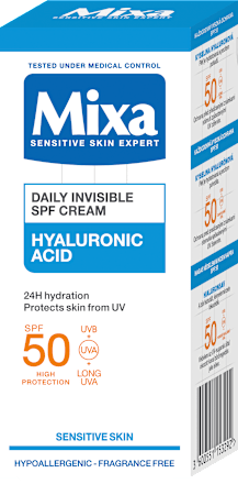DAILY INVISIBLE dnevna krema za lice SPF 50 - hijaluronska kiselina Mixa