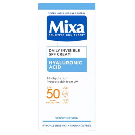 DAILY INVISIBLE dnevna krema za lice SPF 50 - hijaluronska kiselina Mixa
