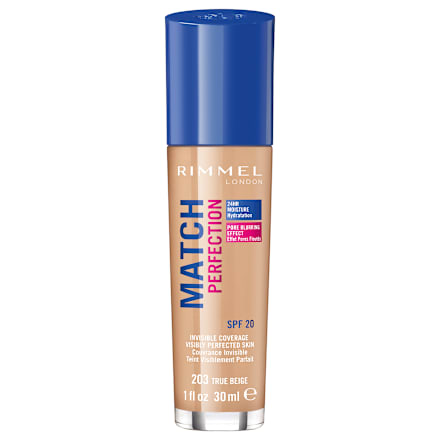 Fond de ten Match Perfection 203 True Beige RIMMEL LONDON
