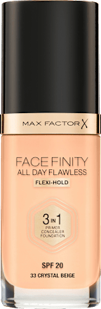 Foundation Flawless 3in1, 33 Chrystal Beige, LSF 20 MAX FACTOR