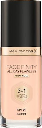 Foundation  All Day Flawless 3in1, 55 Beige, LSF 20 MAX FACTOR