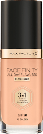 Foundation Face Finity All Day Flawless 3in1 Golden 75, LSF 19 MAX FACTOR