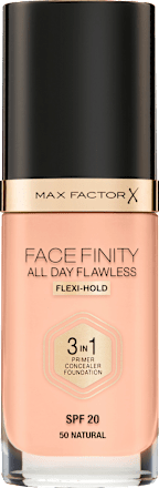 Foundation Face Finity All Day Flawless 3in1 Natural 50, LSF 19 MAX FACTOR