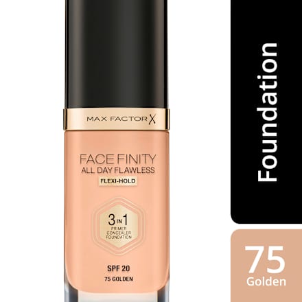 Foundation Face Finity All Day Flawless 3in1 Golden 75, LSF 19 MAX FACTOR