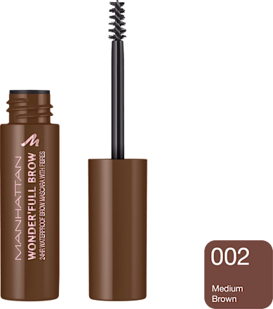 Brow Mascara Wonder Full Brow Waterproof 002 Medium MANHATTAN Cosmetics