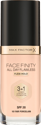 Foundation Face Finity All Day Flawless 3in1 Fair Porcelain 10, LSF 20 MAX FACTOR