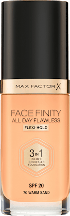 Foundation Face Finity All Day Flawless 3in1 Warm Sand 70, LSF 20 MAX FACTOR