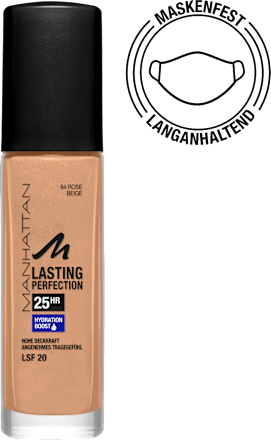 Foundation Lasting Perfection Rose Beige 64, LSF 20 MANHATTAN Cosmetics