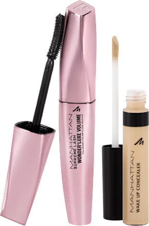 Supreme Lash Wonder’Luxe Volume Mascara und Wake up Concealer MANHATTAN Cosmetics