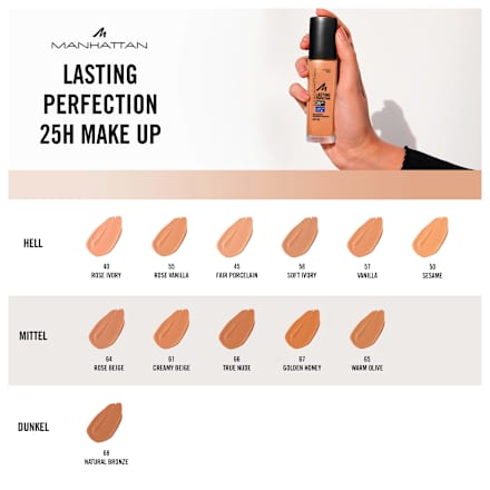 Foundation Lasting Perfection Natural Bronze 68, LSF 20 MANHATTAN Cosmetics