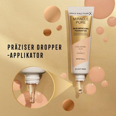 Foundation Miracle Pure 85 Caramel, LSF 30 MAX FACTOR
