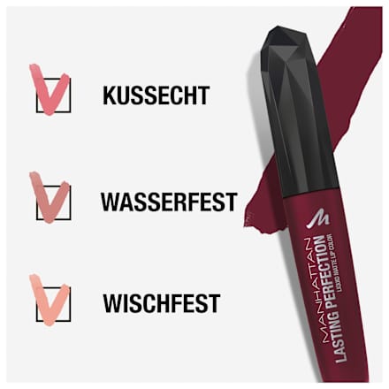 Lippenstift Liquid Matte Lasting Perfection 600 Statue of Burgundy MANHATTAN Cosmetics