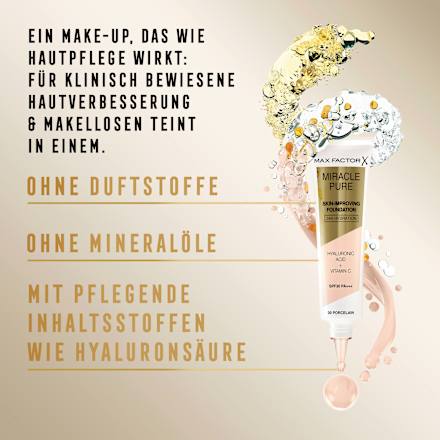 Foundation Miracle Pure 85 Caramel, LSF 30 MAX FACTOR