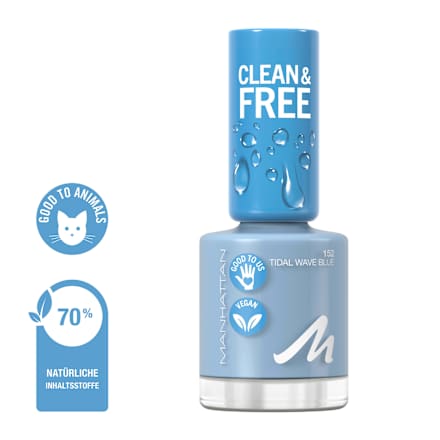 Nagellack Clean & Free 152 Tidal Wave Blue  MANHATTAN Cosmetics