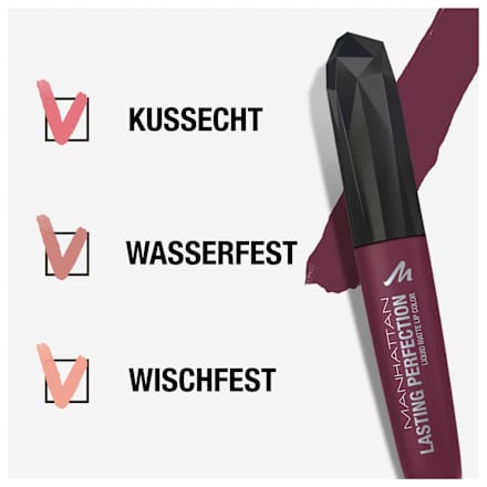 Lippenstift Liquid Matte Lasting Perfection 610 Upper East Plum MANHATTAN Cosmetics