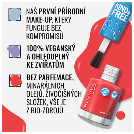 KIND&FREE lak za nokte – 155 Sunset Soar RIMMEL LONDON