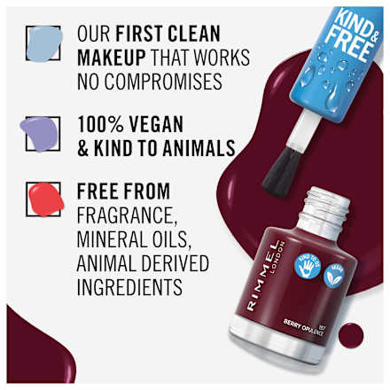 KIND&FREE lak za nokte – 157 Berry Opulence RIMMEL LONDON