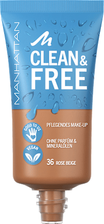 Foundation Clean & Free Skin Tint Rose Beige 36 MANHATTAN Cosmetics