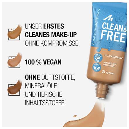 Foundation Clean & Free Skin Tint Soft Ivory 31 MANHATTAN Cosmetics