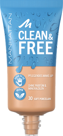 Foundation Clean & Free Skin Tint Soft Porcelain 30 MANHATTAN Cosmetics