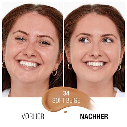 Foundation Clean & Free Skin Tint Soft Beige 34  MANHATTAN Cosmetics
