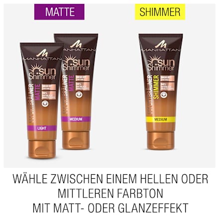 Selbstbräuner Creme Sunshimmer Medium Matte MANHATTAN Cosmetics
