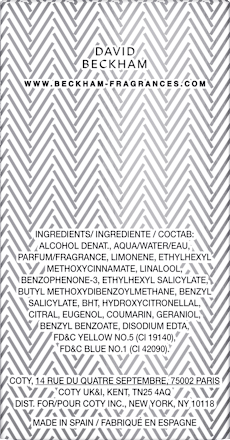 Classic Homme Eau de Toilette DAVID BECKHAM