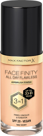 Foundation Facefinity All Day Flawless 42 Ivory, LSF 20 MAX FACTOR