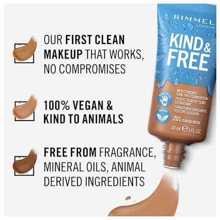 Podkład KIND & FREE 201 CLASSIC BEIGE  RIMMEL LONDON