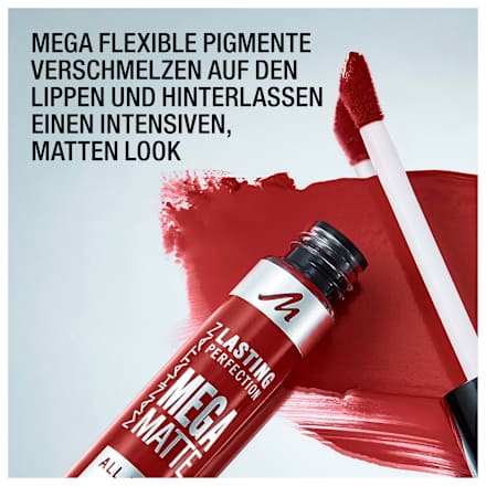 Lippenstift Liquid Lasting Perfection Mega Matte 500 Red-Y For Broadway MANHATTAN Cosmetics