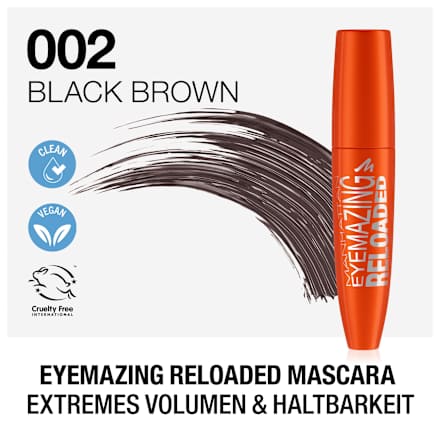 Mascara Eyemazing Reloaded 002 Black Brown MANHATTAN Cosmetics
