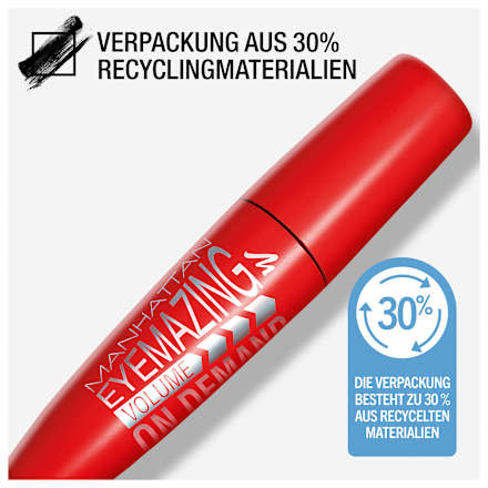 Mascara Eyemazing Volume On Demand 001 Black MANHATTAN Cosmetics